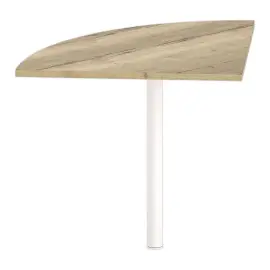 Hoekverbinding bureau 2 voeten eiken gemarmerd /wit 