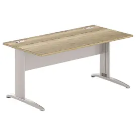 Bureau BUENOS AIRES - 160 x 80 cm - Blad generfd eik en aluminium poten  - FIDUCIAL OFFICE SOLUTIONS 