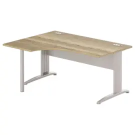 Bureau BUENOS AIRES compact retour naar links 160X80 eiken met nerf/alu 