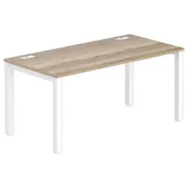 Bureau 160 x 80 eiken met nerf - witte poten 
