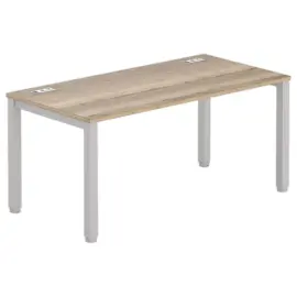 Bureau 160 x 80 eiken met nerf - aluminium poten 