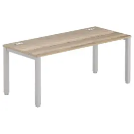 Bureau 180 x 80 eiken met nerf - aluminium poten 