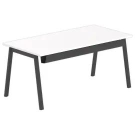 Rechthoekig bureau 160x80 Wit/ poten. Antraciet BANGKOK 