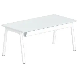 Rechthoekig bureau 160x80 Grijs/ wit onderstel BANGKOK 