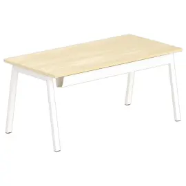 Rechthoekig bureau 160x80 Beuken / wit onderstel BANGKOK 