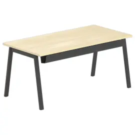 Rechthoekig bureau 160x80 Beuken / onderstel. Antraciet BANGKOK 