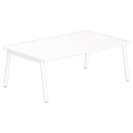 Rechthoekige tafel 200x120 Wit / Poten Wit 