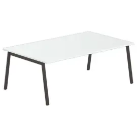 Rechthoekige tafel 200x120 Grijs / Poten.Antraciet 