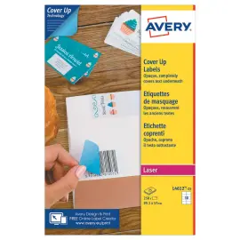 Laser afplaklabels AVERY 99,1 x 57 mm 25 v x 10 labels 