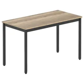 Modulaire rechthoekige tafel 120 x 60 eiken fineer / zwart 