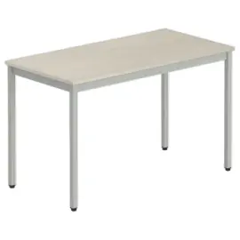 Modulaire rechthoekige tafel 120 x 60 acacia / alu 