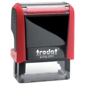 Rode stempel PRINTY 4911 zwarte inkt- 4 regels 