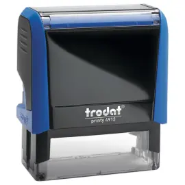 Personaliseerbare stempel Printy 4912 - Blauwe behuizing - Zwarte inkt - TRODAT 