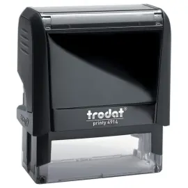 Personaliseerbare stempel Printy 4914 - Zwart - 64x 26 mm - 6 regels - TRODAT 