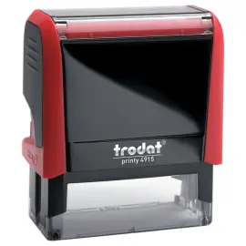 Rode stempel PRINTY 4915 zwarte inkt- 7 regels 