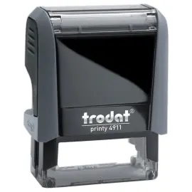 Grijze stempel PRINTY 4911 zwarte inkt- 4 regels 