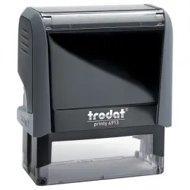 Grijze stempel PRINTY 4913 zwarte inkt- 6 regels 