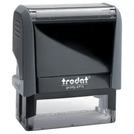 Grijze stempel PRINTY 4914 zwarte inkt- 6 regels 