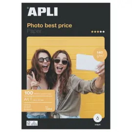 100  Foto papier Bestprice APLI A4 140g glanzend 