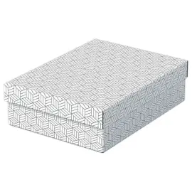 3  Opbergdozen Home - Maat M laag - Wit - ESSELTE 