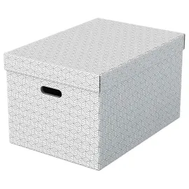 3  Opbergdozen Home - Maat L - Wit - ESSELTE 