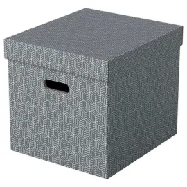 3  Opbergdozen Home - Cube-formaat - Grijs - ESSELTE 