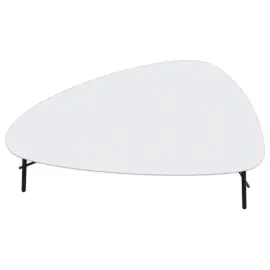 Bijzettafel 93 cm wit gemonteerd 