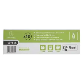 10  Papierrollen voor betaalkaarten 57X46X12 mm 24M zonder fenol 