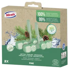 2  WC-blok ECOCERT Munt- en eucalyptusgeur 