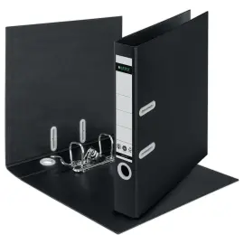 Ordner met hefboom 180&deg; gerecycleerd A4 - Rug 5 cm - Zwart - LEITZ 