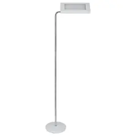 LED staanlamp 25W staal/ABS - omkeerbare en draaibare kop - Wit/chroom 