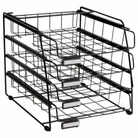 Set van 4 uitschuifbare brievenbakjes in metaaldraad 