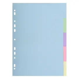 Tabbladen gerecycleerd karton 3/10e formaat A4 - 5  tabs - EXACOMPTA 