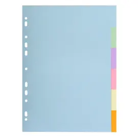 Spel van gerecycleerde stevige scheidingsbladen 3/10e A4-formaat - 6 posities 