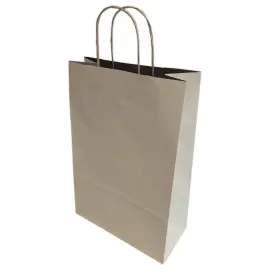 200  Tas met gedraaide handvatten, middelgroot formaat: 22 x 33 x 10 cm - Wit 