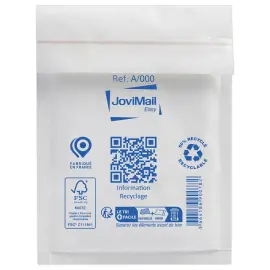 10  Witte gewatteerde omslagen met luchtkussens Sealed Air - 110 x 160 mm - JOVIMAIL 