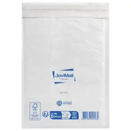 100  Witte gewatteerde Kraft hoezen met schuim 79gr formaat type F/3 