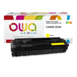Toner eq. CANON 054H - Hoge capaciteit - Geel - OWA 