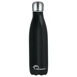 Isothermische roestvrijstalen fles 50 cl, zwarte kleur 