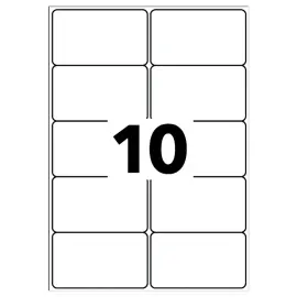 100  planken van 10 laserlabels AVERY 99,1x57 mm, oftewel 1000 etiketten/doos 