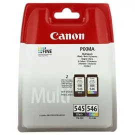 2  Pakket met CANON PG-545 en CL-546 in zwart en kleuren 