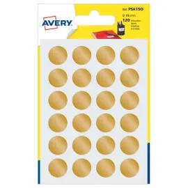 Zakje van 120 gouden zelfklevende tabletten diameter 15 mm 