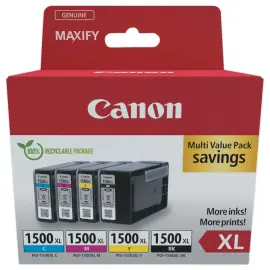 4  Pakket met CANON PGI-1500XL in zwart en kleuren 