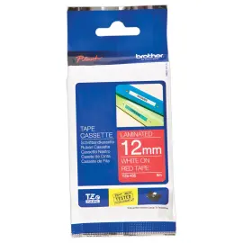 Ruban voor Brother labelprinter TZE 435 12mm rood met witte afdruk 