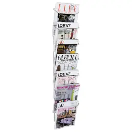 Wanddisplay van metalen draad met 7 compartimenten 