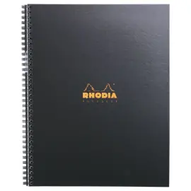 Kartonnen omslag schrift 160 pagina's A4+5x5. Zwart 