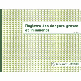 Register van ernstige en onmiddellijke gevaren - 24x32 cm - 20 pagina's 