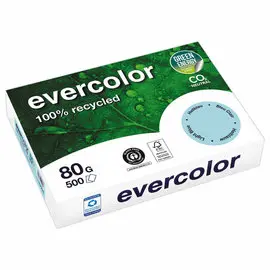 Ramette van 500 vellen gerecycled papier EVERCOLOR A4 80g 
