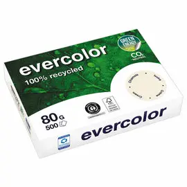 Ramette van 500 vellen EVERCOLOR A4 80g gerecycled papier 