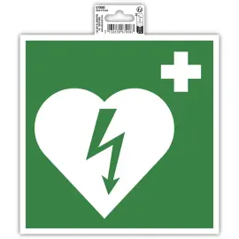 Plakplaat Defibrillator 20cm - Groen 